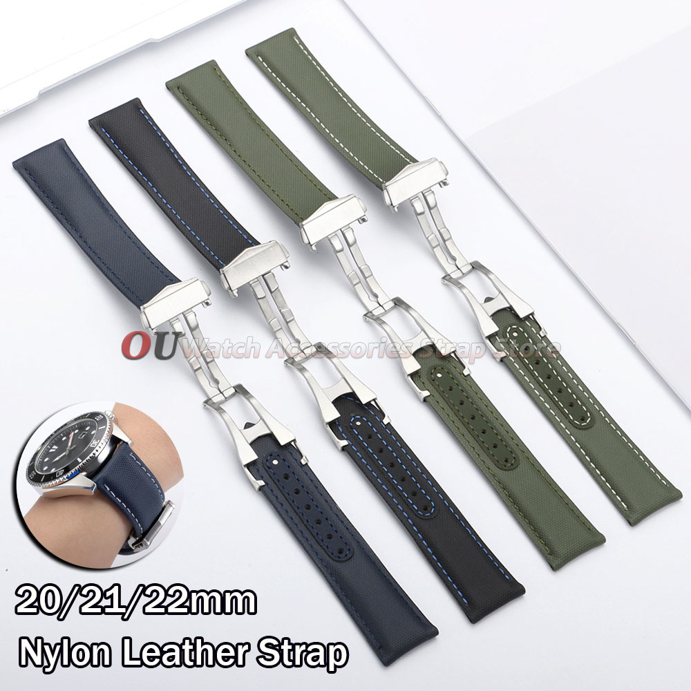 Omega Watch Seamaster - Tali Jam Tangan Kulit Nilon Sailcloth